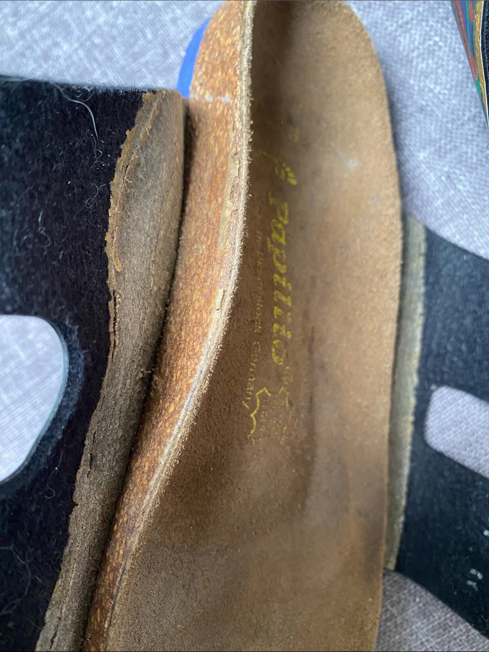 Birkenstock Kids Papillio 210 Sz 33 10 L2 Blue Cork Suede Sandals See Notes